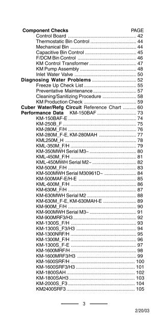 TECH - SPEC'S Technician's Pocket Guide - Hoshizaki America, Inc.