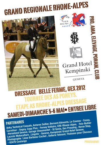 grand regionale rhone-alpes - Sports Equestres Belle Ferme - FFE