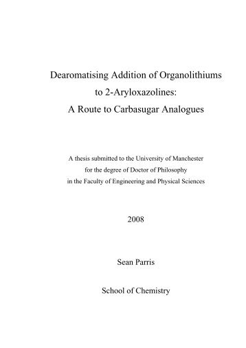 A Route to Carbasugar Analogues - Jonathan Clayden - The ...