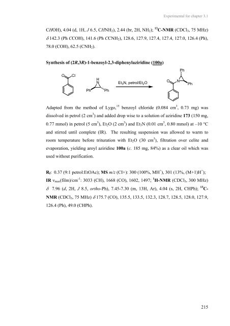 A Route to Carbasugar Analogues - Jonathan Clayden - The ...