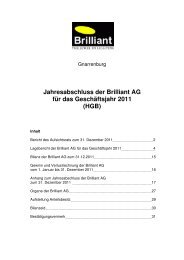 Einzelabschluss 2011 - Brilliant AG