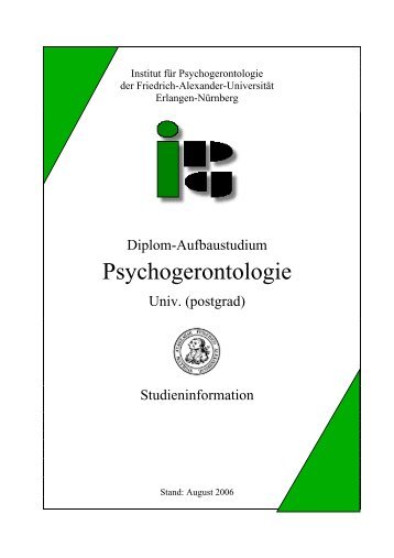 Psychogerontologie - Friedrich-Alexander-UniversitÃ¤t Erlangen ...