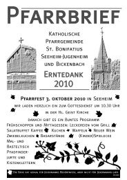 Erntedank - St. Bonifatius Seeheim-Jugenheim