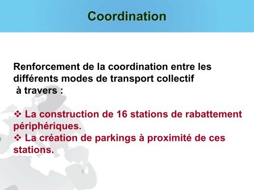 Projet des rÃ©seaux de transport en commun dans le ... - Euromedina