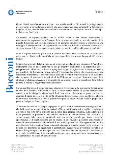 Tabellini - Università Bocconi