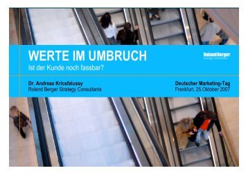 WERTE IM UMBRUCH - Roland Berger Strategy Consultants