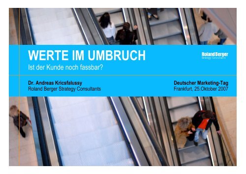 WERTE IM UMBRUCH - Roland Berger Strategy Consultants