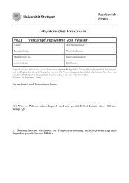 Anleitungstext - am Fachbereich Physik der UniversitÃ¤t Stuttgart