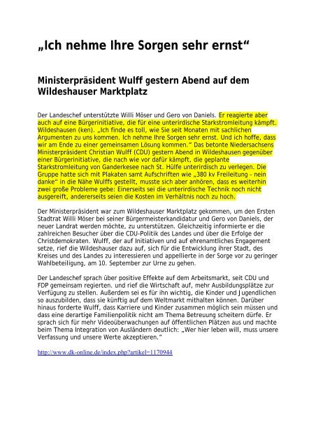 Delmenhorster Kreisblatt vom 31.08.2006 - Interessengemeinschaft ...