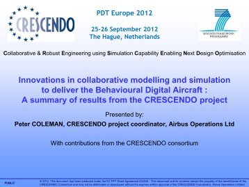 The CRESCENDO project - PDT Europe 2013