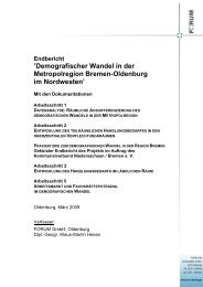 Demografischer Wandel in der Metropolregion Bremen-Oldenburg im