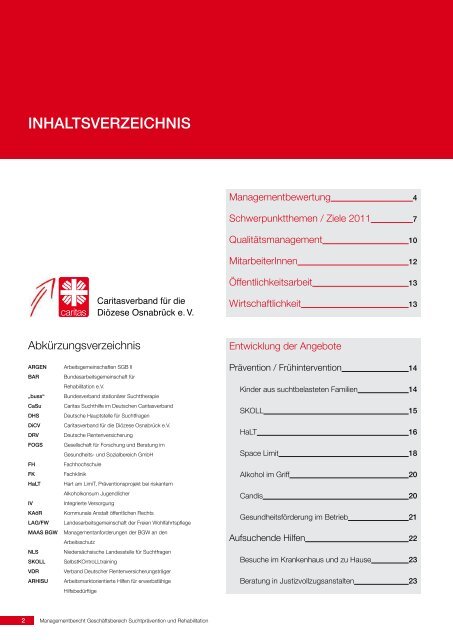 MANAGEMENTBERICHT 2011 - Fachklinik Holte-Lastrup