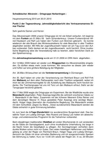 SAV_HV2010_Bericht Vertrauensmann - Herbertingen
