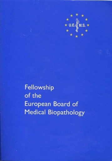 Fellowship of the European Board of Medical Biopathology