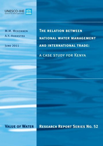 a case study for Kenya - Water Footprint Network