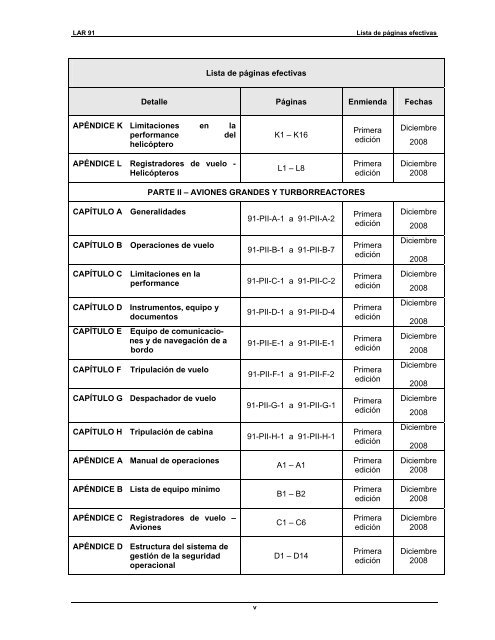 Reglamento AeronÃ¡utico Latinoamericano LAR 91 Reglas ... - ICAO