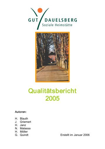 Qualitätsbericht 2005 - Bezirksverband Oldenburg