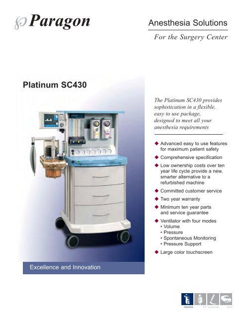 Penlon SC430 Sales Brochure - World Medical Equipment