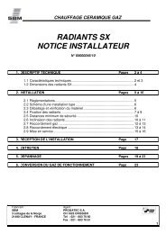 RADIANTS SX NOTICE INSTALLATEUR - Progatec SA