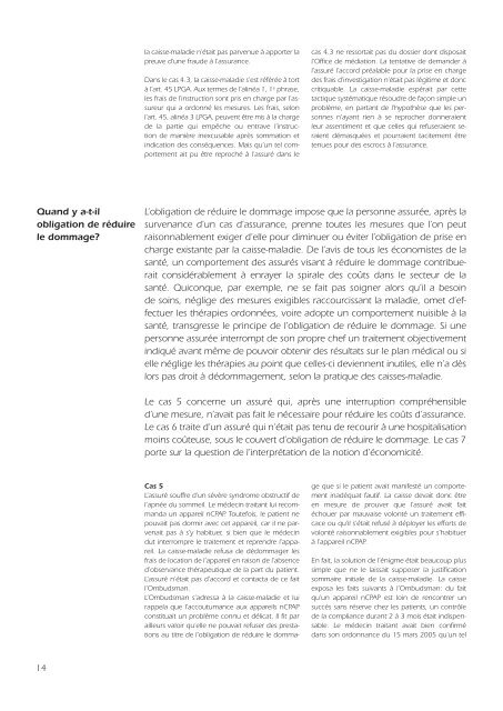 Ombudsman de l'assurance-maladie sociale Rapport d'activitÃ© 2005