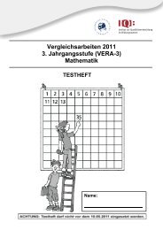 Vergleichsarbeiten 2011 3. Jahrgangsstufe (VERA-3) Mathematik