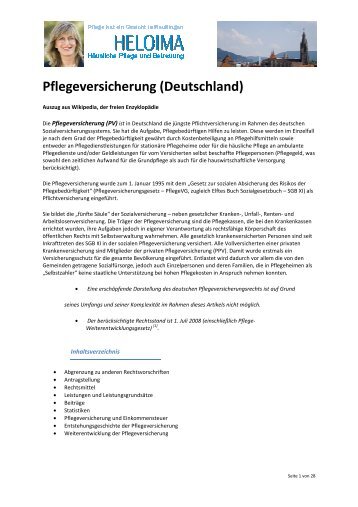 Pflegeversicherung (Deutsc egeversicherung (Deutschland) - Heloima