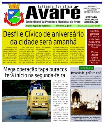 Desfile CÃ­vico de aniversÃ¡rio da cidade serÃ¡ amanhÃ£ - CÃ¢mara ...