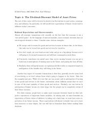 Topic 4: The Dividend-Discount Model of Asset Prices - Karl Whelan