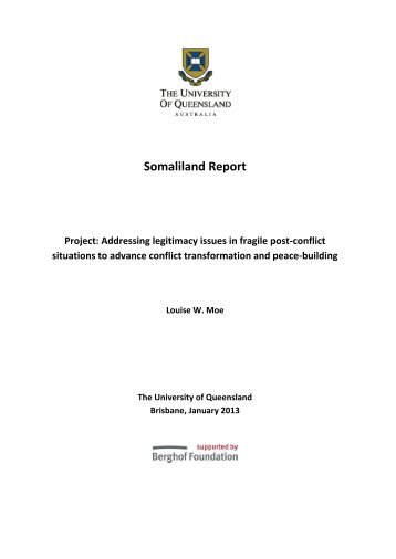 Somaliland Report - Berghof Foundation