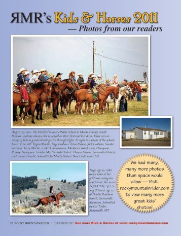RMR's Kids & Horses 2011 - Rocky Mountain Rider Magazine
