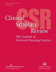 Clinical Scholars Review - Columbia University School of Nursing