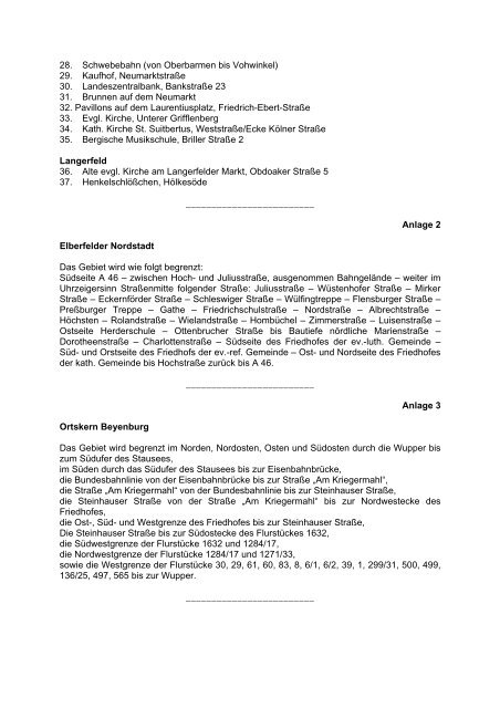 Ortsbildsatzung für die Bereiche Elberfeld ... - Stadt Wuppertal