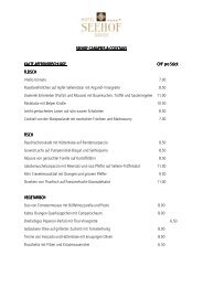 Cocktails und Canapées (PDF) - Hotel Seehof Davos