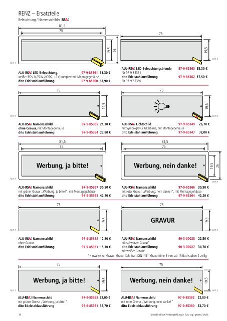 Ersatzteilliste 2012 - Renz