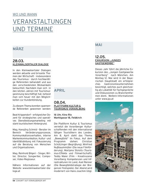 Tourismusmagazin „Zukunft auf Vorarlberger Art“