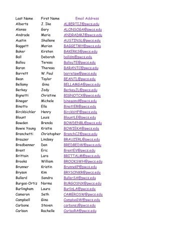 Staff Listing 2011.pdf - Forest Park High School