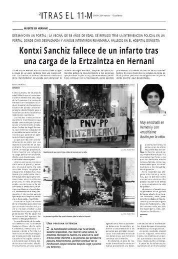 Kontxi Sanchiz fallece de un infarto tras una carga ... - Peones Negros