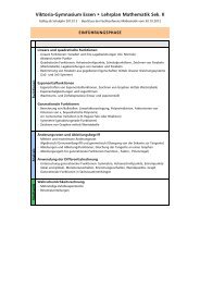 Schulinterner Lehrplan Mathematik Sek. II - Viktoriaschule