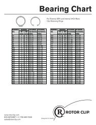 Bearing Chart - Rotor Clip