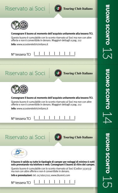 TUTTI I VANTAGGI 2012 - Touring Club Italiano