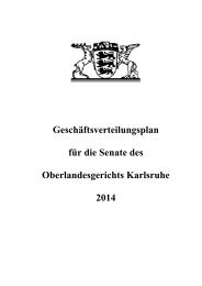 GeschÃ¤ftsverteilungsplan des OLG Karlsruhe - Oberlandesgericht ...