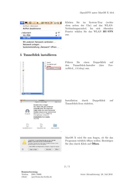 OpenVPN unter MacOS X 10.6 mit Tunnelblick