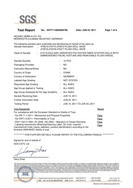 Test Report - Heunec