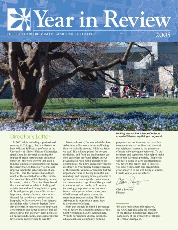 year in review the scott arboretum of swarthmore college swarthmore cover letter
