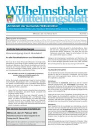 Amtsblatt der Gemeinde Wilhelmsthal