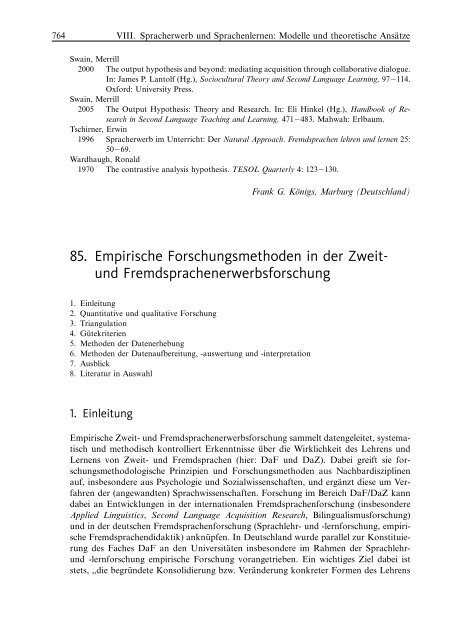 85. Empirische Forschungsmethoden in der Zweit- und ... - Moodle 2