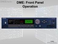 DME: Front Panel Operation - XChange