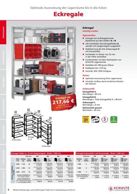 AktionskAtAlog 2012 - Fachbodenregale