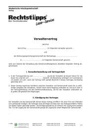Verwaltervertrag - Akademische Arbeitsgemeinschaft Verlag