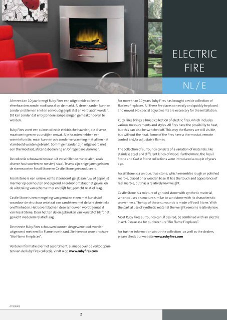 Brochure Rubyfires Electric Fire - UwKachel